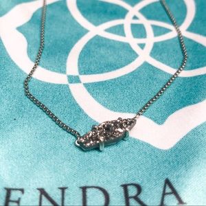 Kendra Scott Silver with Platinum Drusy Necklace